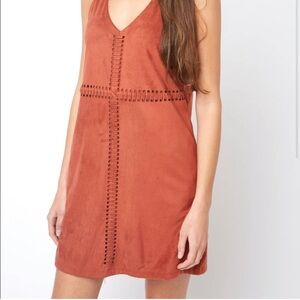 NWT South moon under black swan rust suede dress